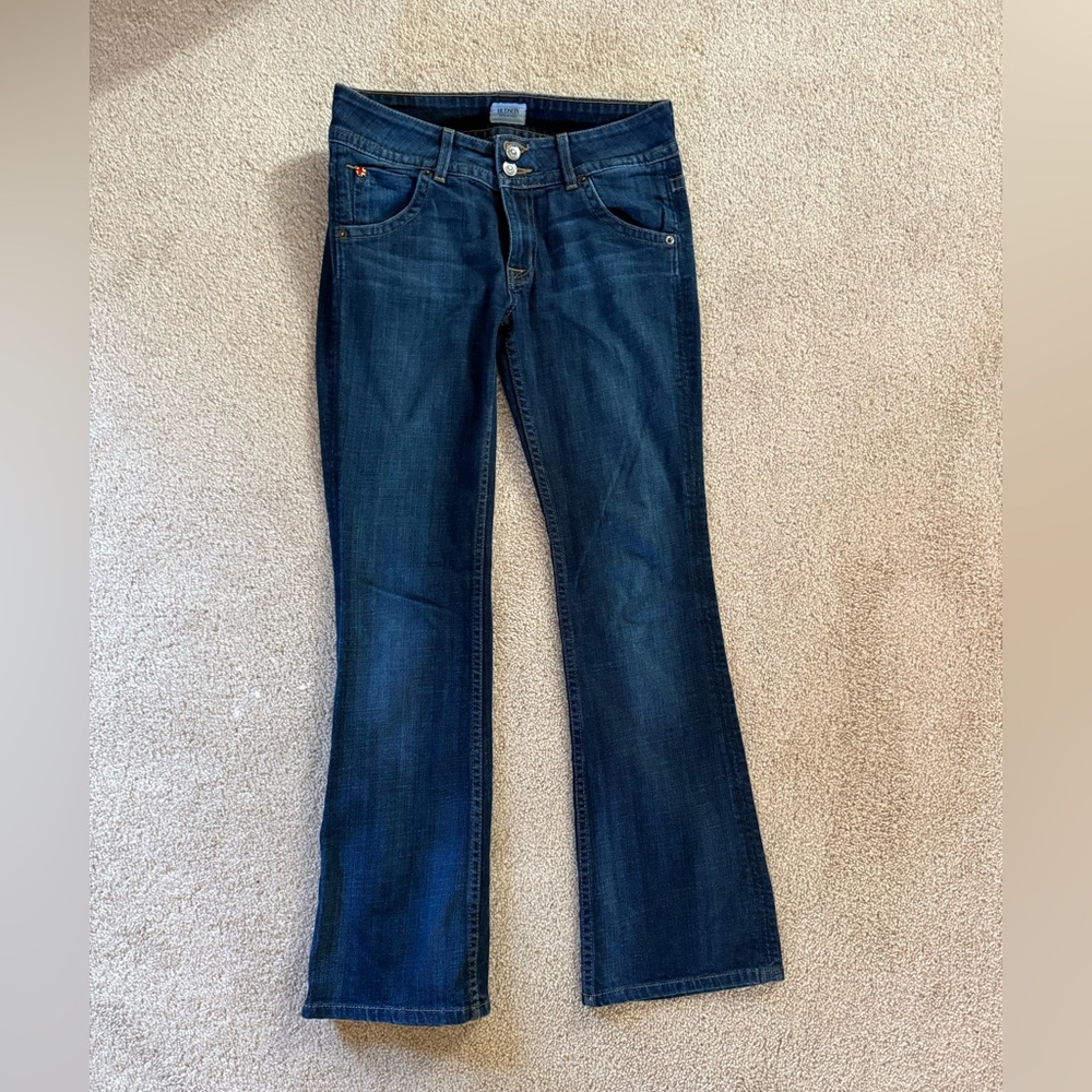 Hudson low rise flare jeans, size 26